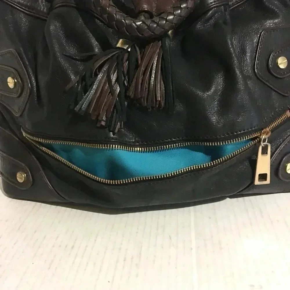 Steven by Steve Madden Black leather hobo handbag